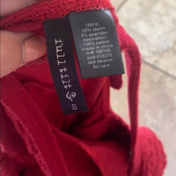 Red dress with crochet top - Picture 4 of 4